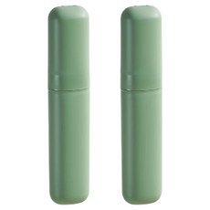 아우라팸 간편한 여행용 휴대용 칫솔케이스, 그린, 2개