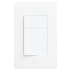 Legrand 羅格朗 Tarbian 三開關 Simple 白色, 1個