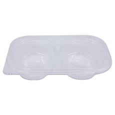 Swan 雙格醬料容器 100入 + 蓋子 100入組合 透明, 1套