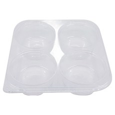 스완 소스용기 4칸 100p + 뚜껑 100p 세트 투명, 1세트