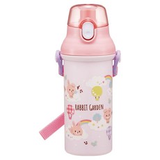 Skater 兒童用 PSB5SANAG 抗菌直飲水壺 兔子花園, 480ml, 1個, 混色