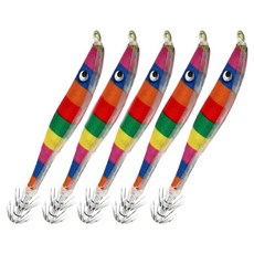 싸파 더블킬 이카스타 오모리 슷테 한치에기 루어, 색동, 100g, 5개