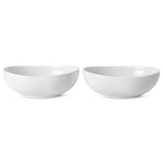 로얄코펜하겐 플레인 오발 딥 볼 370ml, 화이트, 2개