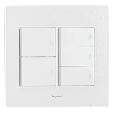 르그랑 타비앙 데코 아크릴 5구스위치 밀크화이트펄, 1개