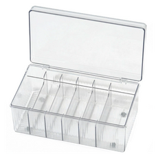 비투윈 티백 티 6칸 커버 수납 트레이, 화이트, 1개