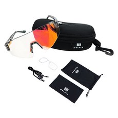 M motors 高爾夫 跑步 馬拉松 棒球 運動 變色鏡片 太陽眼鏡 M500, 櫻桃紅, 1個