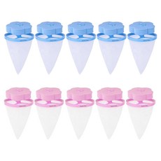 마켓플랜 세탁기 플라워 먼지 거름망 2종 x 5p 세트, 블루, 핑크, 1세트