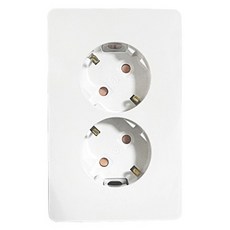 Legrand 羅格朗 塔比昂 2孔 埋入式插座 45度 直立型 Simple 白色, 1個