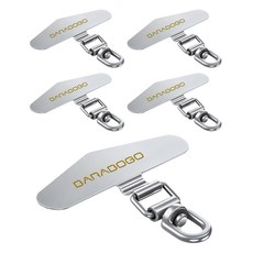 BARABOGO 手機掛繩 360度旋轉掛片固定夾手指環, 5個