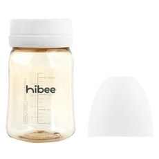 hibee 嬰幼兒用 Eightvent PPSU 無奶嘴奶瓶, 基本白色, 1個, 170ml