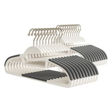 How's Room 基本款防滑旋轉衣架, 灰色, 20個