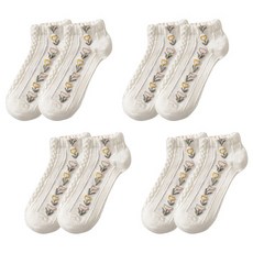 소니오 여성용 코지무드 발목 양말 4켤레 세트