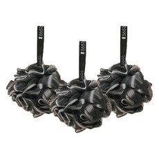 565c 竹炭泡泡沐浴球, 1套, 3入, 炭黑色