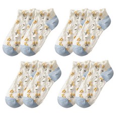 소니오 여성용 코지무드 발목 양말 4켤레 세트