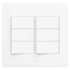 Legrand 羅格朗 Tabian 6開關 Simple 白色, 1個
