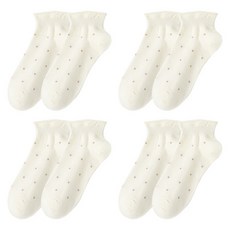 소니오 여성용 소프트 도트 발목 양말 4켤레 세트