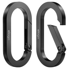 elago 扁平登山扣, 深灰色, 2個