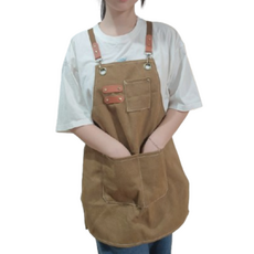 에버클린 캔버스 다용도 주방 앞치마, 브라운(앞치마), 랜덤발송(로고), 1개