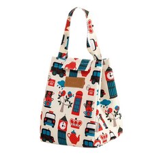 葉子小舖 三角手提保溫保冷便當袋, 異國倫敦, 1個