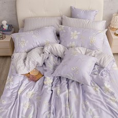 戀家小舖 60支天絲床包,床包＋枕套x2, 雙人加大, 沐雅春風