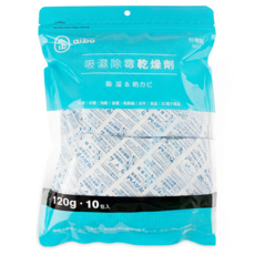 aibo 吸濕除霉乾燥劑 夾鍊袋裝 台灣製 10包入/袋, 防潮除濕,居家必備, 1.2kg, 1袋