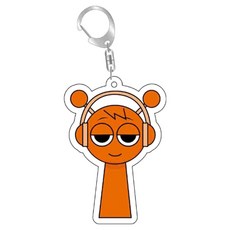 아트조이 스프런키 아크릴 키링, 1개, 오렌