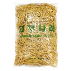 GOMUNARA 橡皮筋 120 x 3 mm 1kg, 黃色, 1個