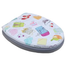 TUTU PAPA Eos 軟墊馬桶蓋 一般型 O型, 灰色, 1個