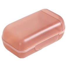 뚜껑과 함께 소중한 비누보관 케이스, 핑크, 1개