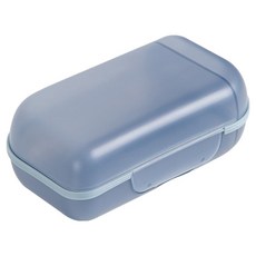 뚜껑과 함께 소중한 비누보관 케이스, 블루, 1개