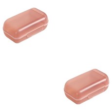 附蓋珍貴肥皂收納盒, 2個, 粉紅色