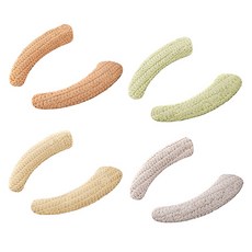 PEONIST 毛巾黏貼式馬桶坐墊套 4件組, 1套, 黃色, 綠色, 棕色, 可可色