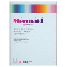 두성 칼라 머메이드지 연하늘색 178g A4 W57, 10개