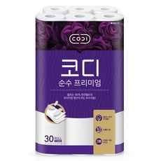 CODI 3層天然紙漿純粹優質衛生紙, 30m, 30捲, 1個