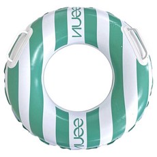 SSUN 兒童條紋款圓形游泳圈 60cm, 薄荷綠, 1個