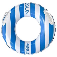 SSUN 兒童條紋款圓形游泳圈 60cm, 藍色, 1個