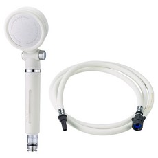 一鍵止水過濾蓮蓬頭+軟管 2m, 奶白色, 1組