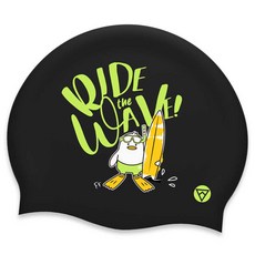 TORNADO SPORTS 矽膠設計款泳帽 TSC2014, 黑色, 1個