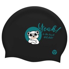 龍捲風 矽膠設計款泳帽 TSC2017, 黑色, 1個