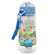 LiLFANT Tayo 頂級背帶吸管水瓶, 1個, 450ml, 混合顏色