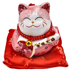 WANDU 瓦讀 五寶吉祥招財貓 955-32D, 粉色