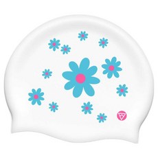 龍捲風 矽膠泳帽 設計款泳帽 TSC2012, 白色, 1個