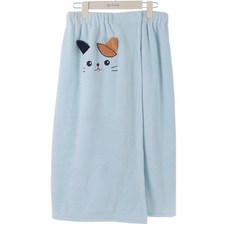 Madeobutti 貓咪刺繡浴袍, 藍色, 1個