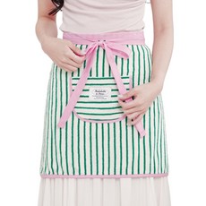 마롤로뜨 테리 스트라이프 허리앞치마, 그린, 1개