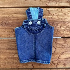 쥬비코 강아지 워싱진 청치마, 워싱청, 1개