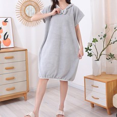 Mother Butti 可愛蝴蝶結連身裙式浴袍 95 x 138 cm, 1個, 灰色