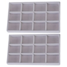 Market Pio 高級絲絨飾品收納盒 Type 5, 2個, 灰色