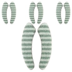 PEONIST 條紋黏貼式馬桶坐墊套 4入組, 1套, 綠色