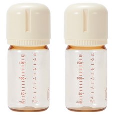 JOHANSON bebis 嬰幼兒用PPSU無奶嘴易潔奶瓶 兩入組, 香草白, 2個, 170ml