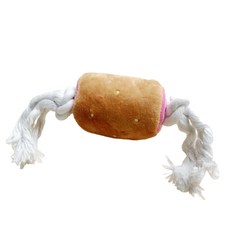 SassyDog 寵物玩具 毛絨肉棒, 1個, 咖啡色